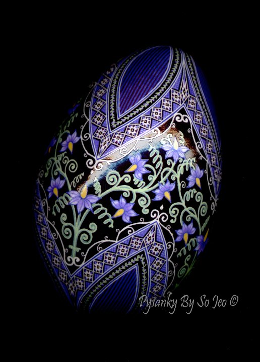 Nightshade - Solanum dulcamara Ukrainian Easter Egg Pysanky By So Jeo